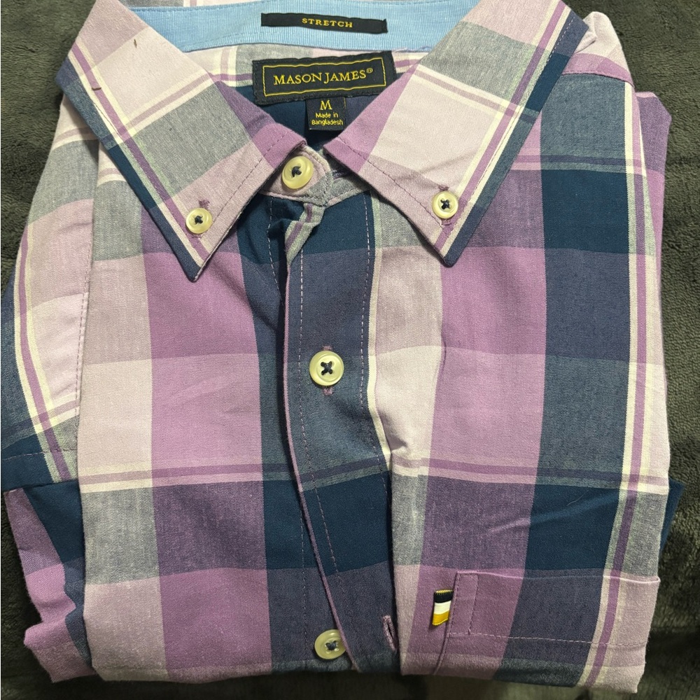 Mason James Men's Multicolor Plaid Button-Down Shirt